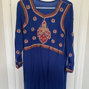 Blue Pakistani Shalwar Kameez